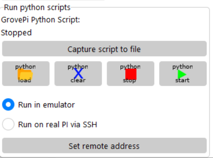 The python script controls.